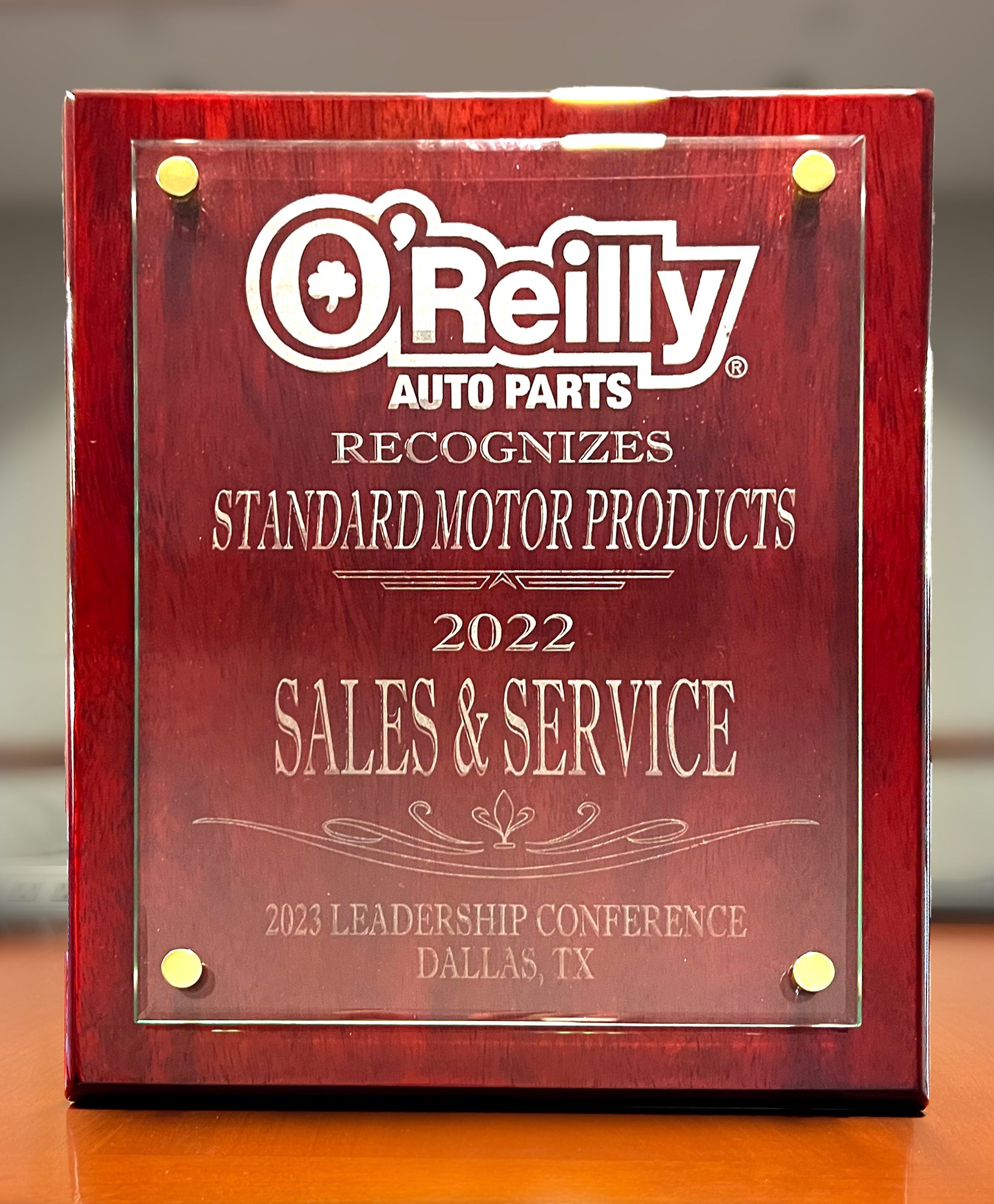 SMP Receives O'Reilly's 2022 Service and Sales Supplier of the Year Award